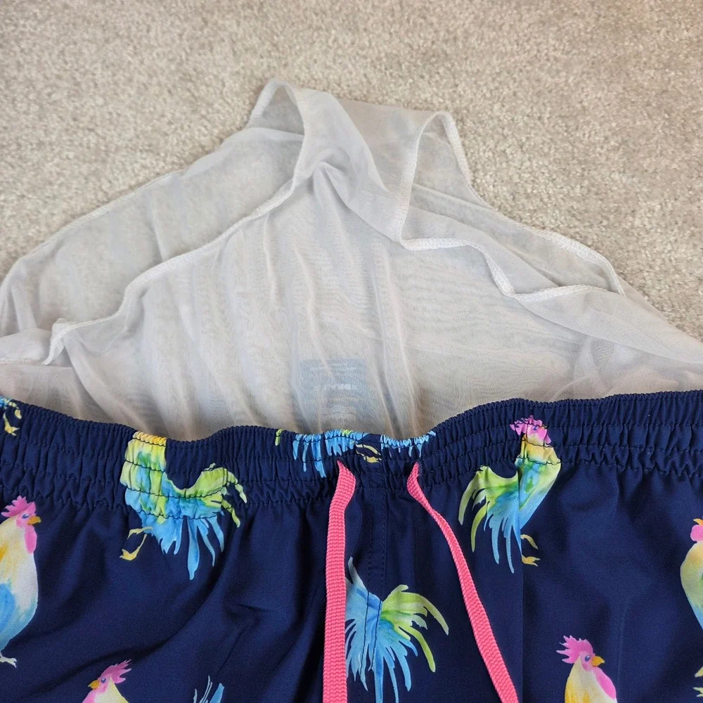 Chubbies Swim Trunks‎ Mens XL Blue Rooster Fowl Play 5.5